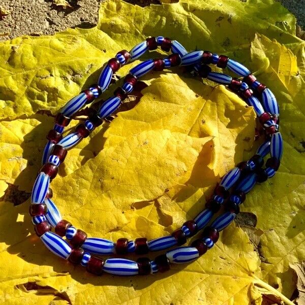 1700s Venetian Glass Trade Beads Strand LOVE BEADS Boho Hippie Festival African