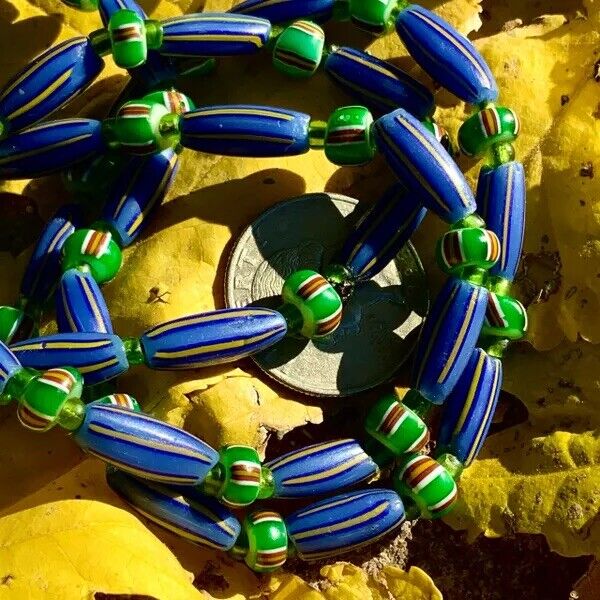 1700s Venetian Glass Trade Beads Strand LOVE BEADS Boho Hippie Festival African