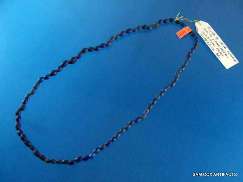 Super Fine Authentic 1700's Glass Trade Necklace Indian Arrowheads Artifacts