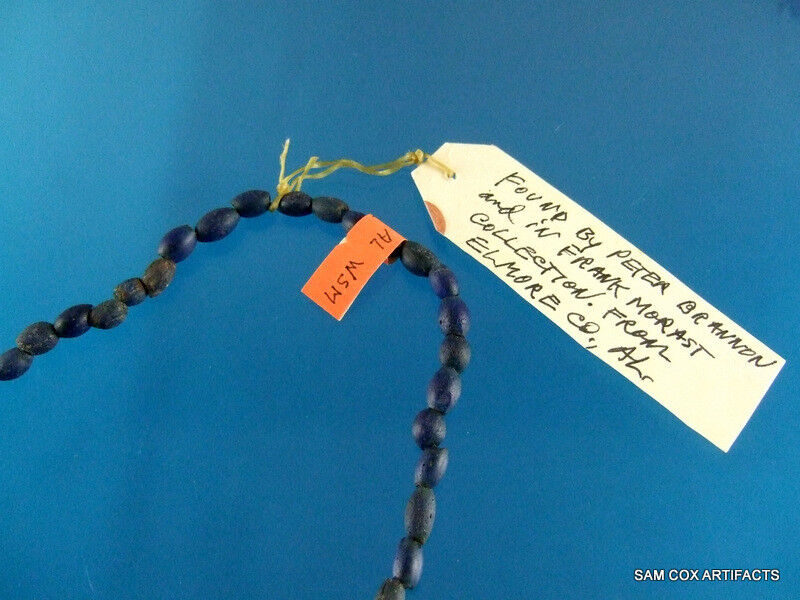 Super Fine Authentic 1700's Glass Trade Necklace Indian Arrowheads Artifacts