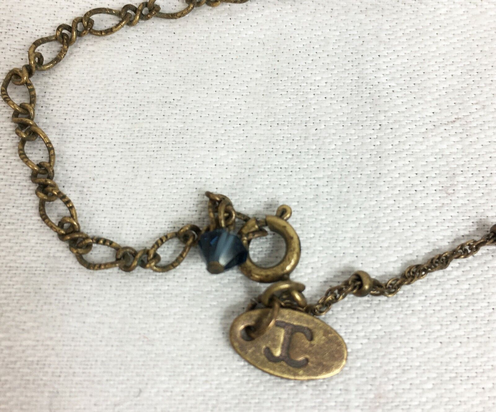 Juicy Couture Blue Cabochon Drop Necklace 18th C Style
