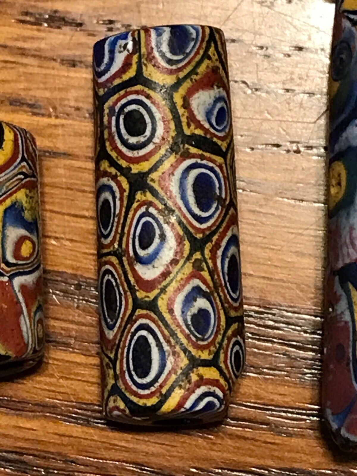 5 African Trade Beads Venetian Millefiori 1700s-1800s