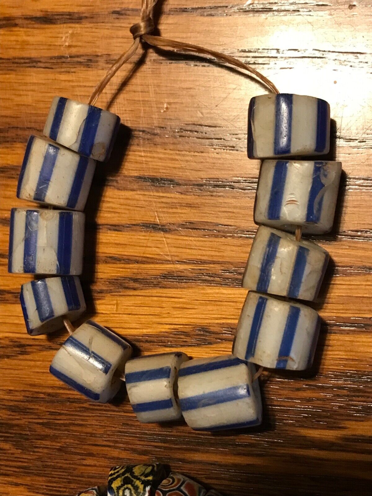 4 Strands /  57 African Trade Beads Venetian Millefiori 1700s-1800s