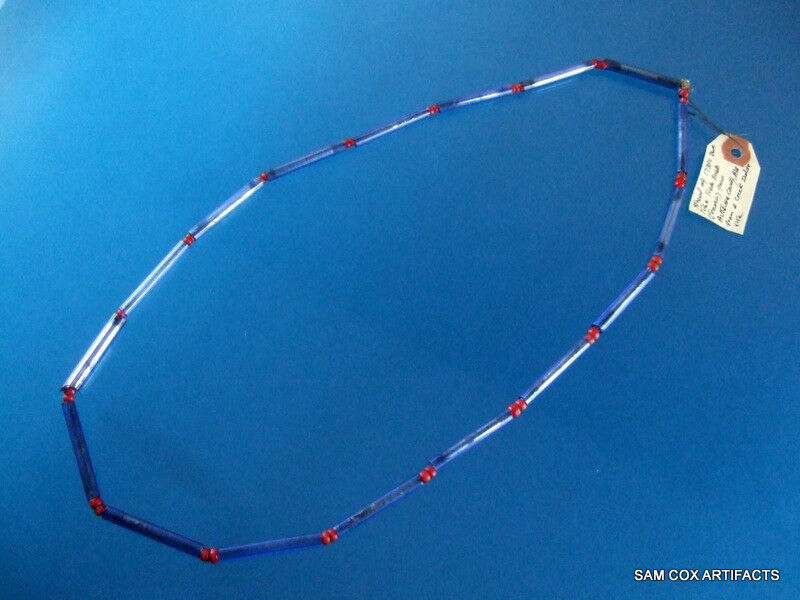 Super Fine Authentic 1700's Glass Trade Necklace Indian Arrowheads Artifacts COA