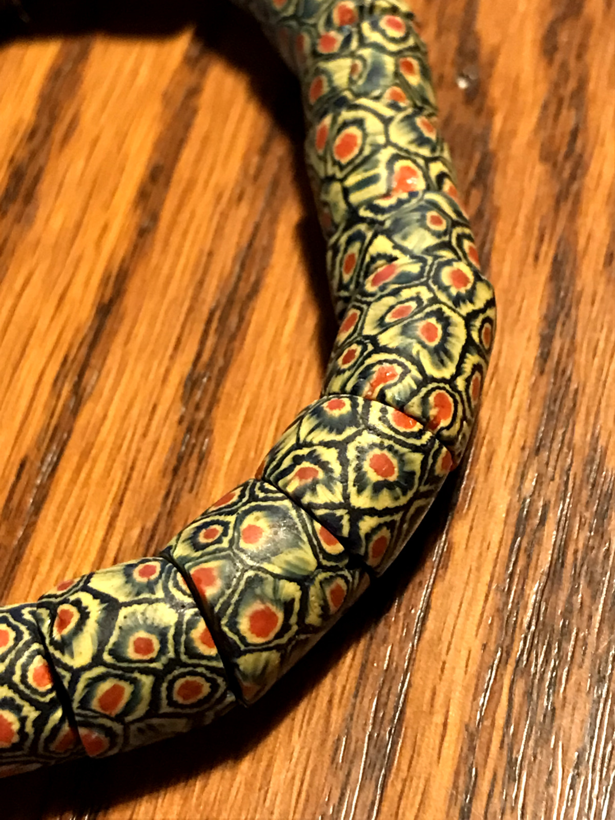 2 Strands / 40 African Trade Beads Venetian Millefiori 1700s - 1800s