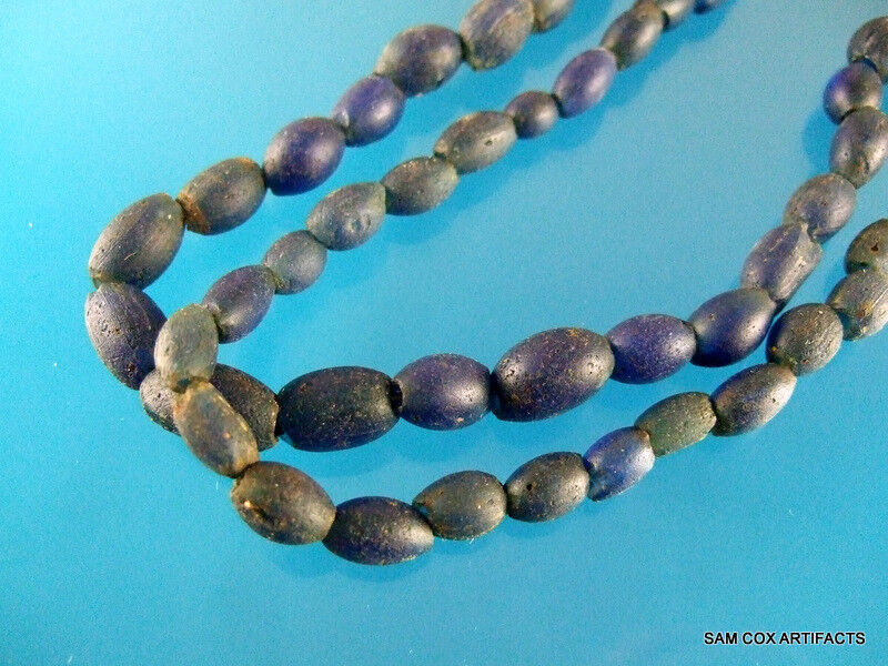 Super Fine Authentic 1700's Glass Trade Necklace Indian Arrowheads Artifacts