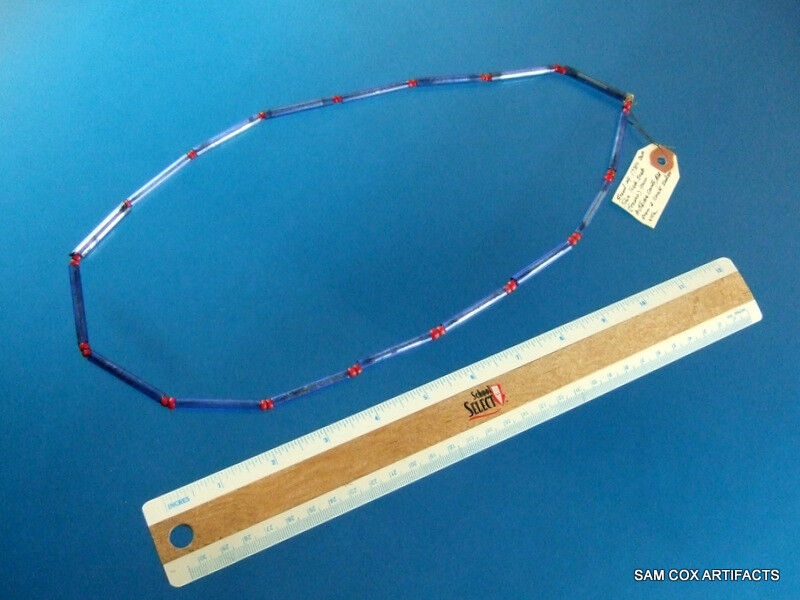 Super Fine Authentic 1700's Glass Trade Necklace Indian Arrowheads Artifacts COA