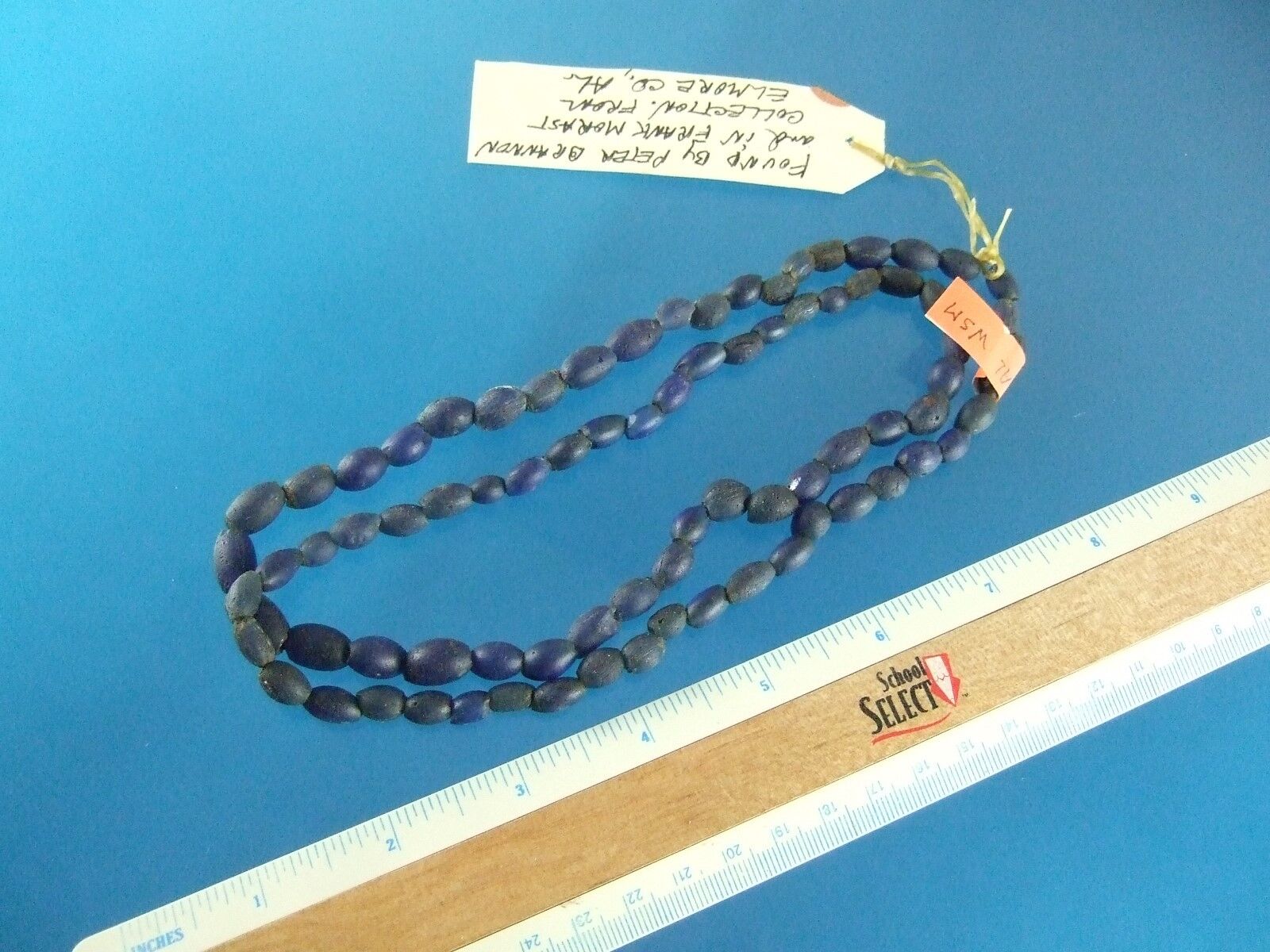 Super Fine Authentic 1700's Glass Trade Necklace Indian Arrowheads Artifacts