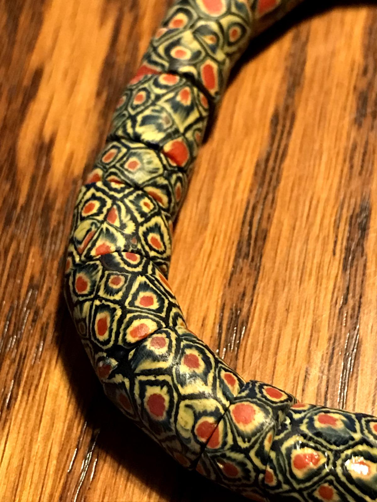 2 Strands / 40 African Trade Beads Venetian Millefiori 1700s - 1800s