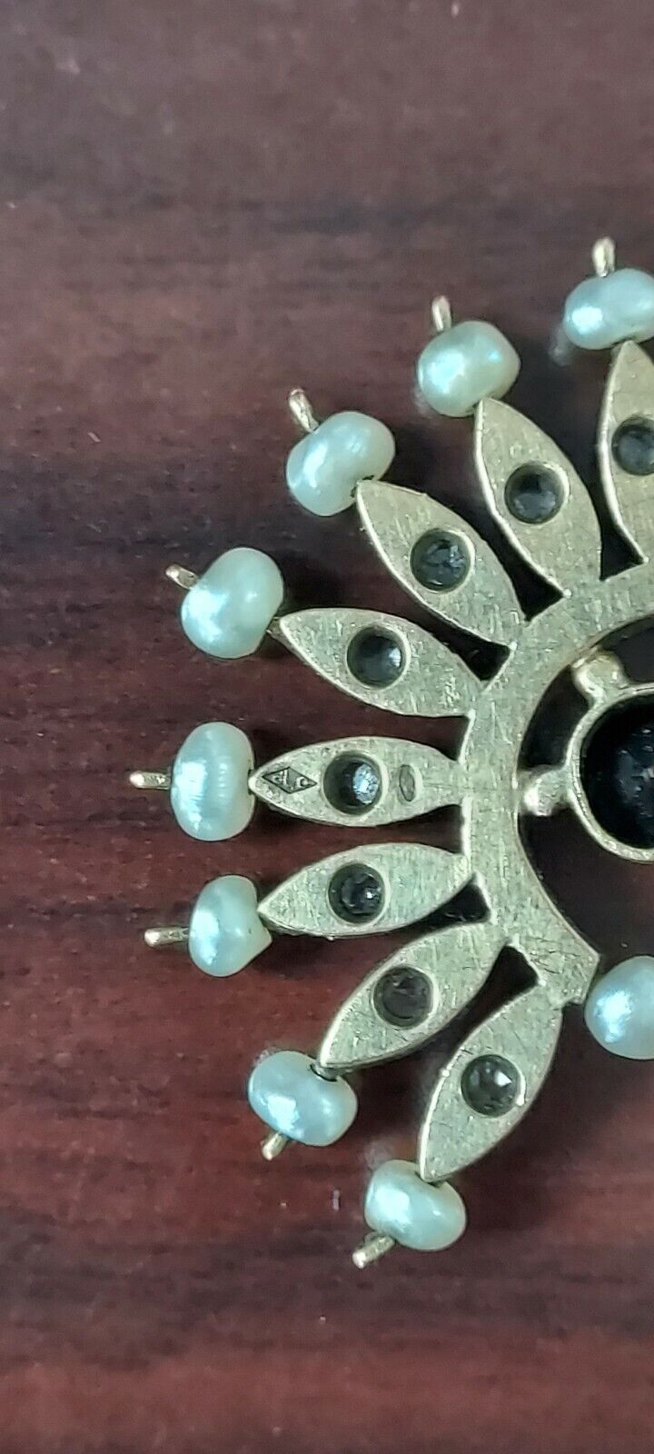 1700's Diamond, Sapphire And Pearl Pendant
