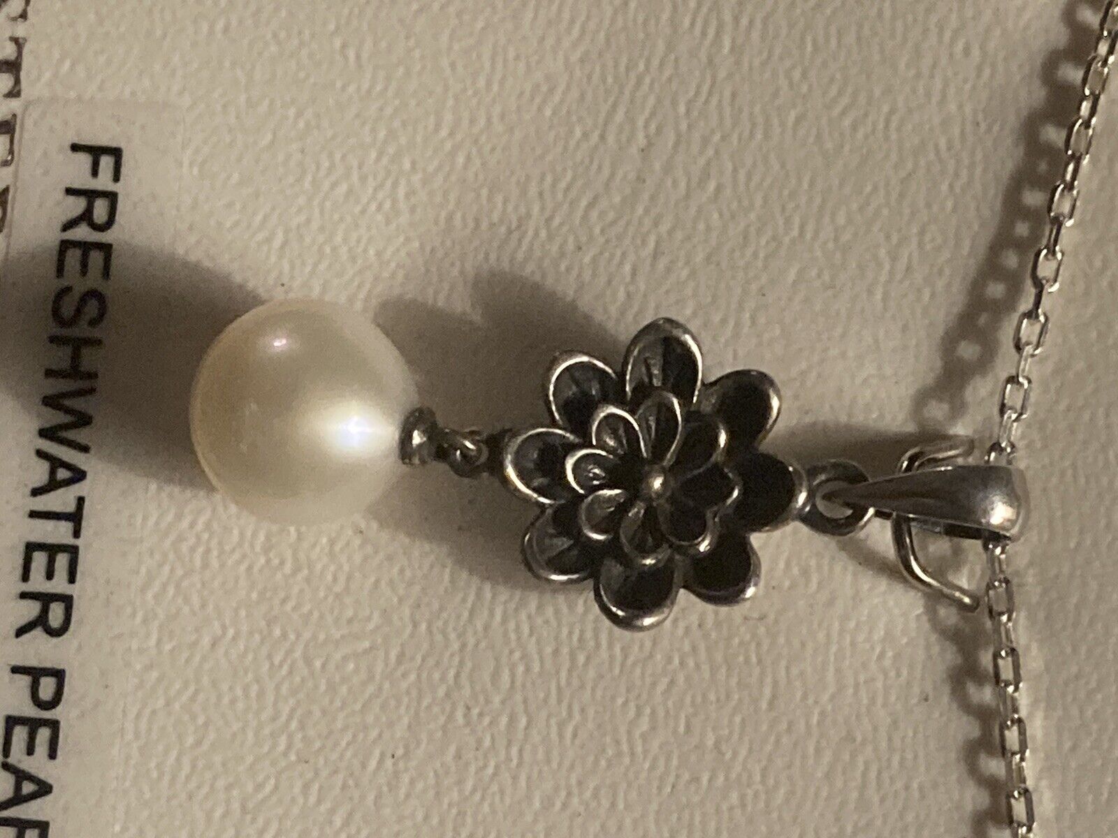 Colonial Williamsburg Sterling Silver & Freshwater Pearl Necklace By Solvar NWT
