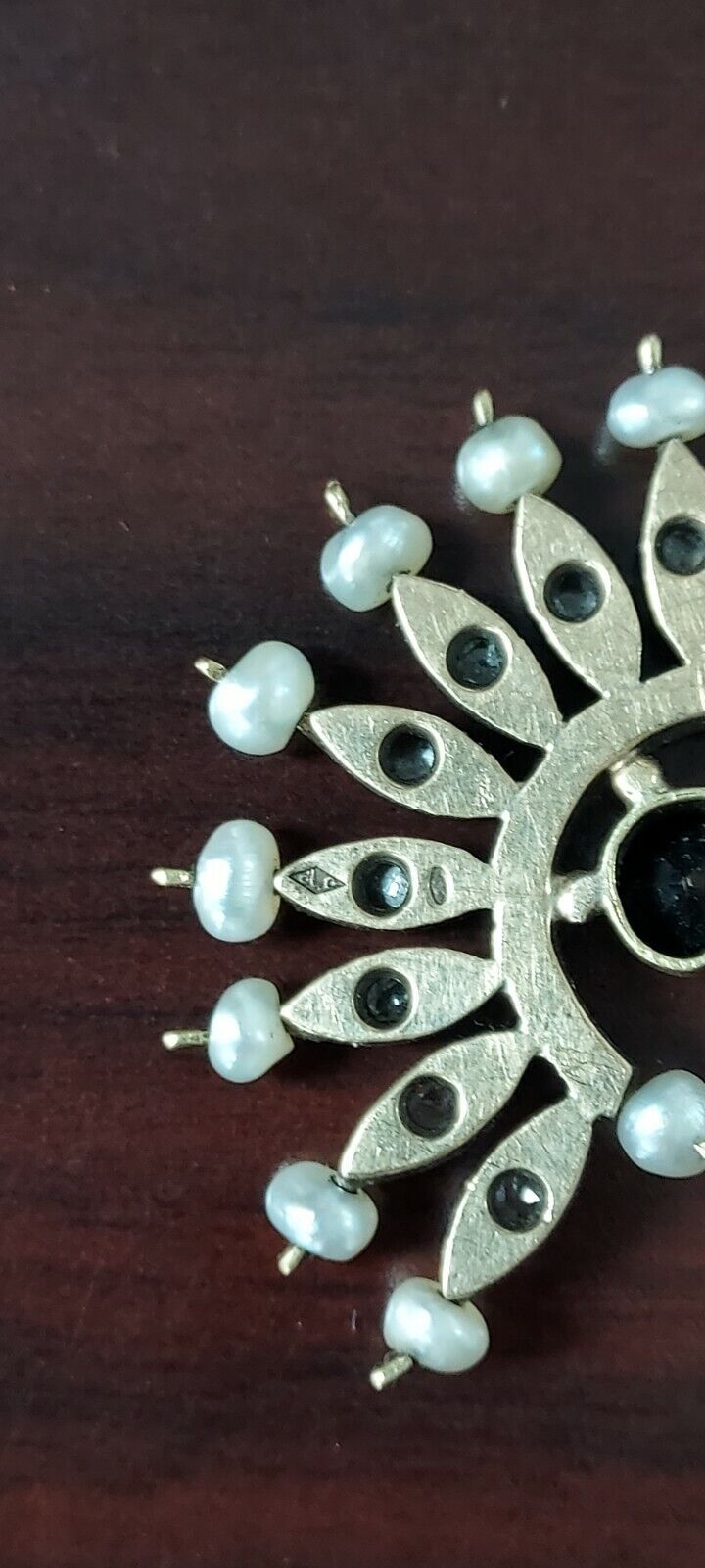1700's Diamond, Sapphire And Pearl Pendant