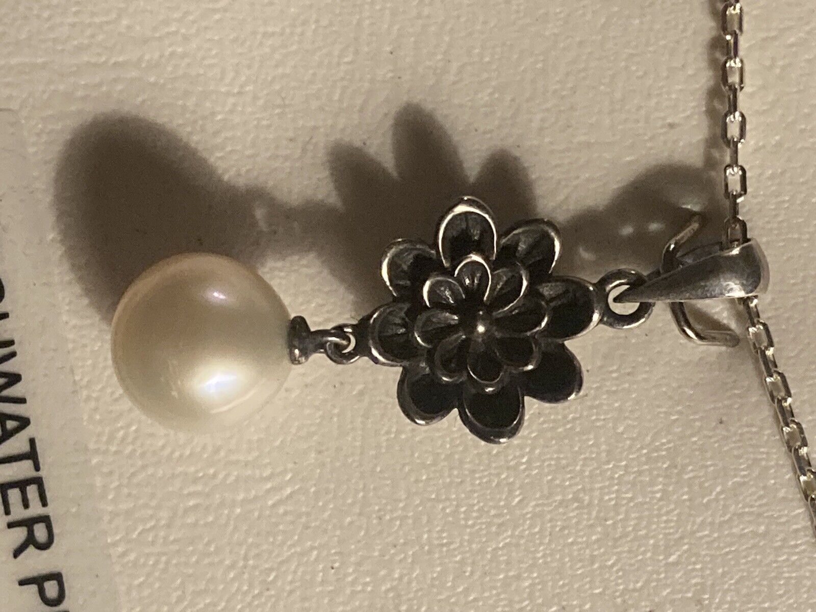 Colonial Williamsburg Sterling Silver & Freshwater Pearl Necklace By Solvar NWT