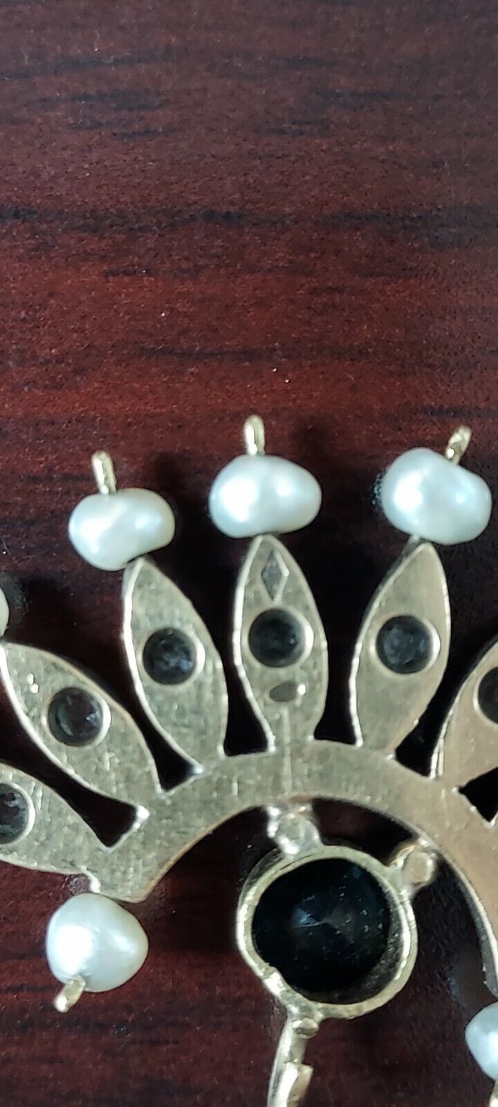 1700's Diamond, Sapphire And Pearl Pendant