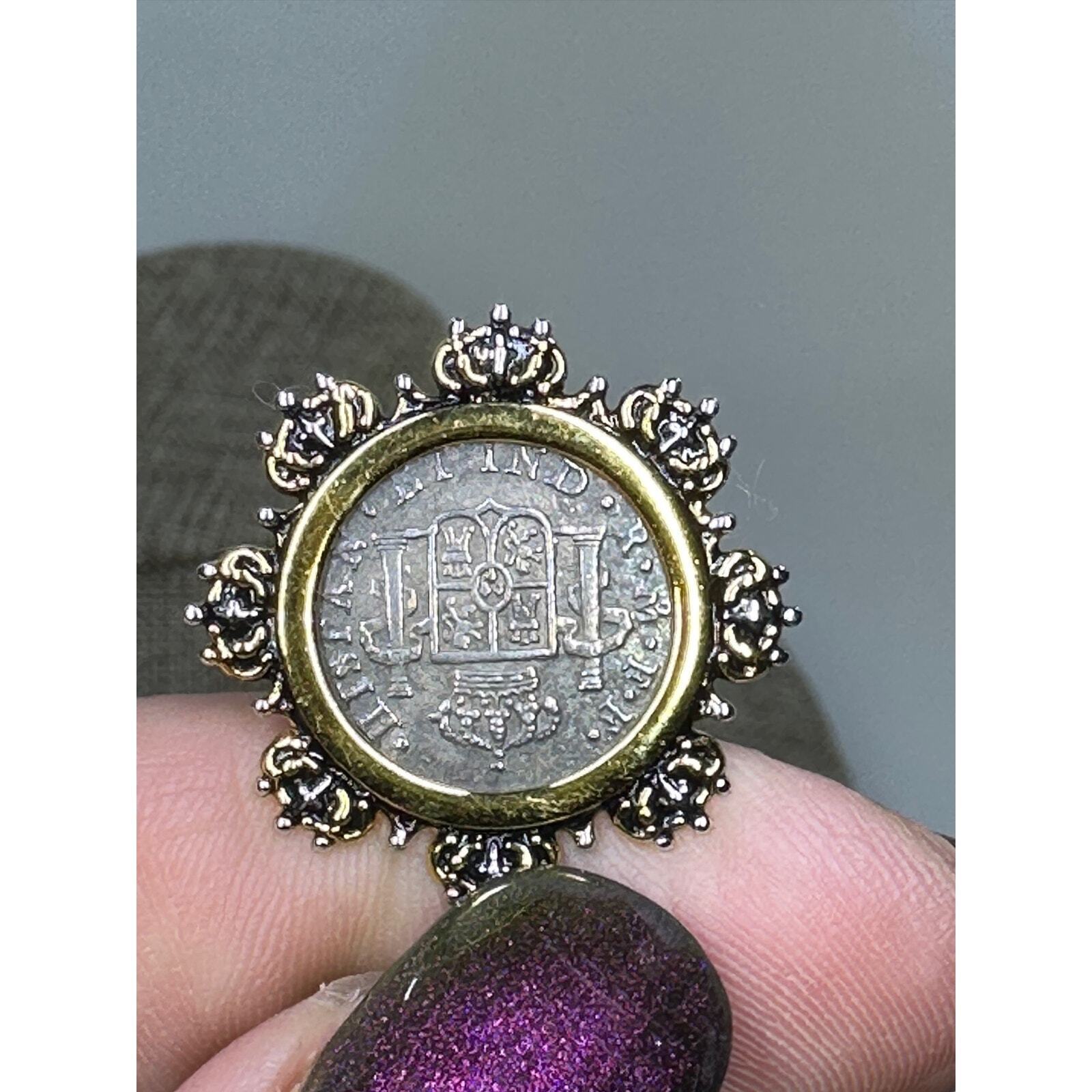 El Cazador 1783 Shipwreck CoinSterling Silver Onyx Necklace