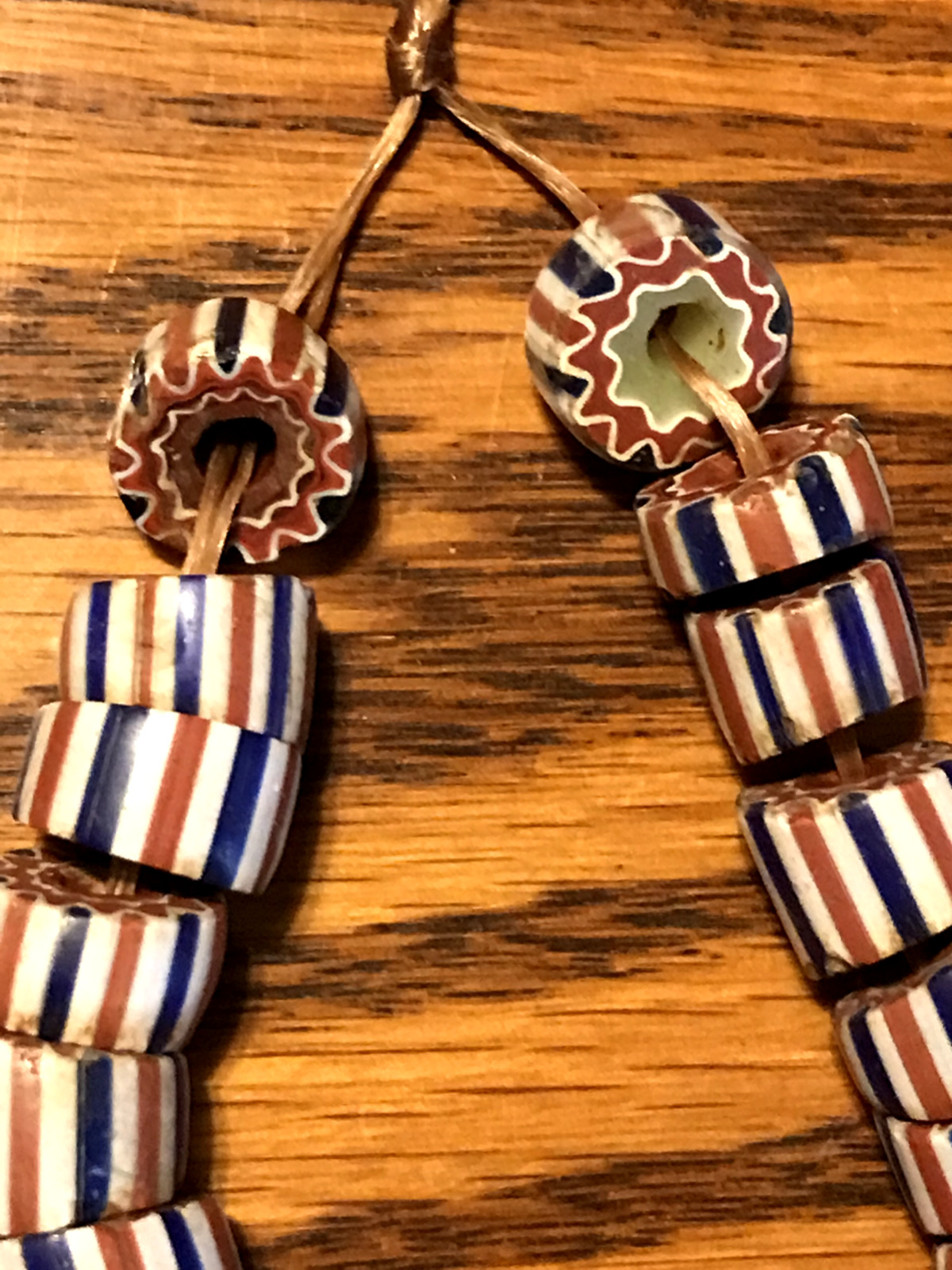 3 Strands /  52 African Trade Beads Venetian Millefiori 1700s - 1800s