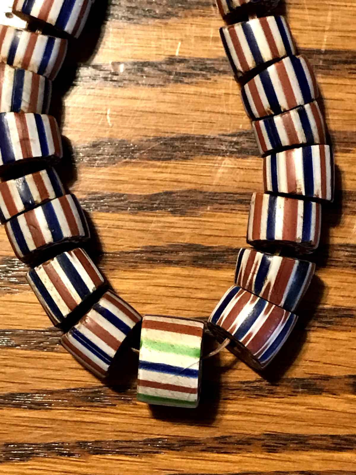 3 Strands /  52 African Trade Beads Venetian Millefiori 1700s - 1800s