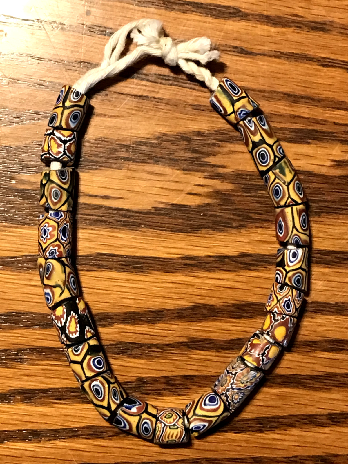 3 Strands /  52 African Trade Beads Venetian Millefiori 1700s - 1800s