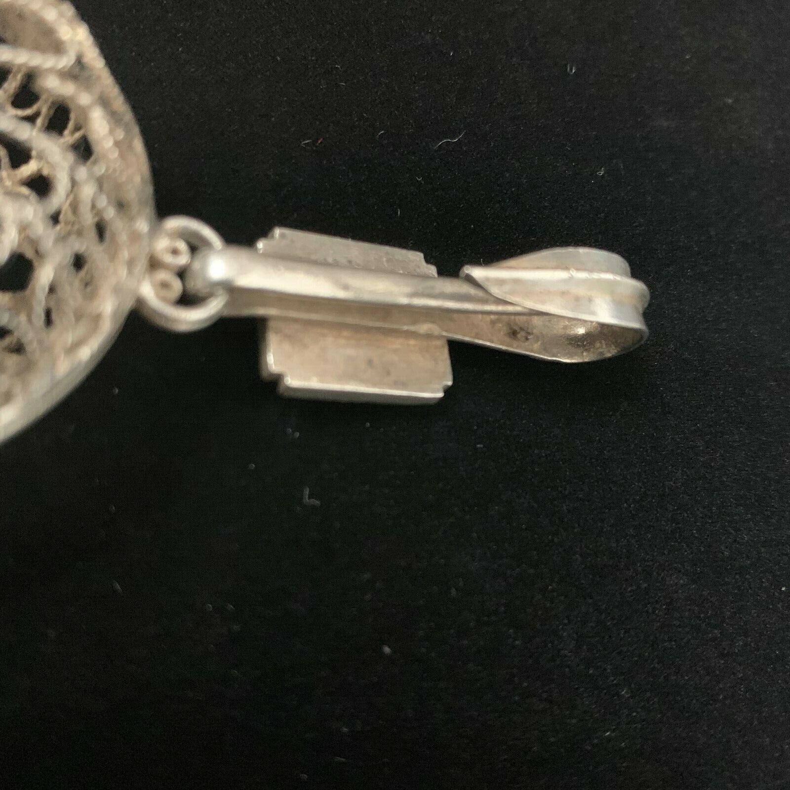 ANTIQUE 1800’s ESTATE STERLING SILVER CHINESE PERFUME NECKLACE BELT SASH PENDANT