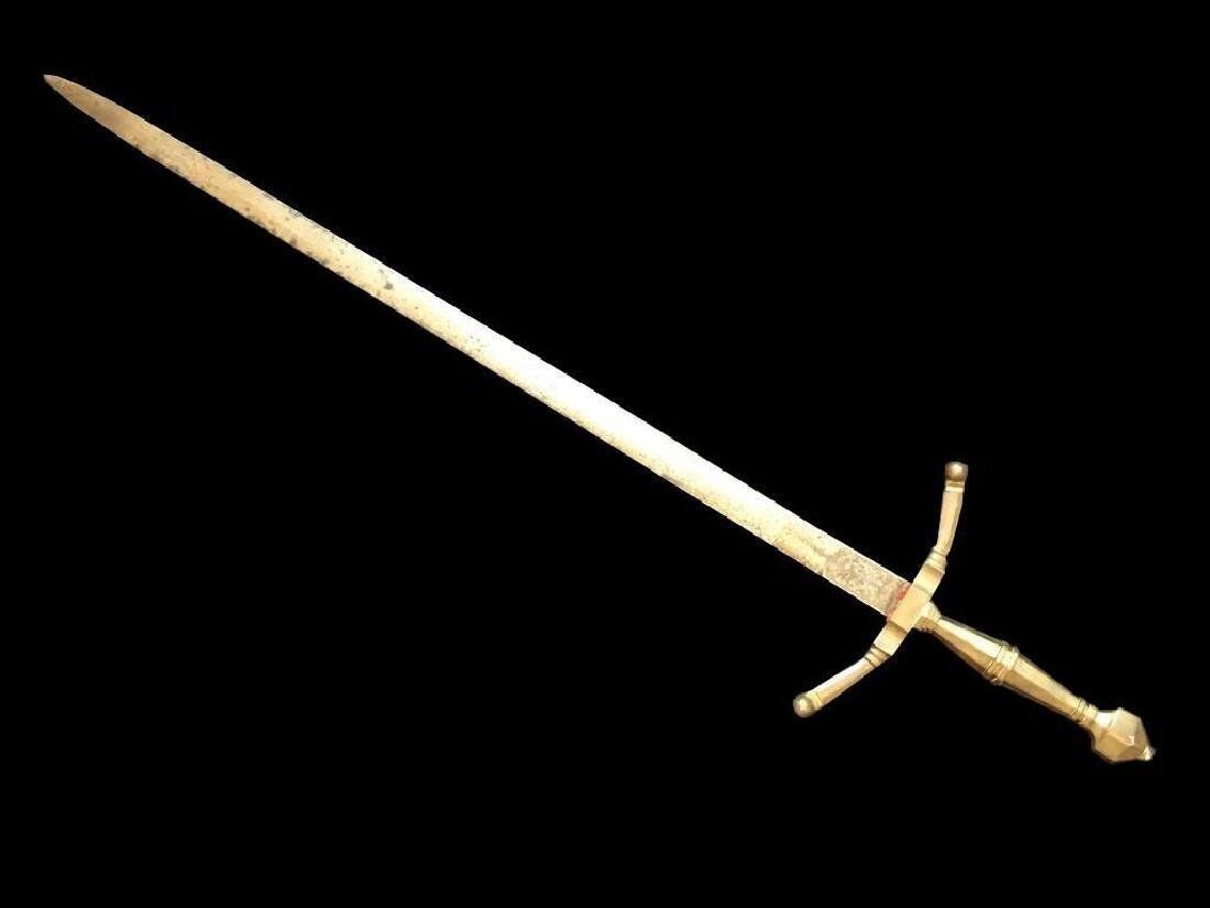 Antique Sword, Victorian Romantic Revival, Bronze Handle, Double Edge, 1800's!