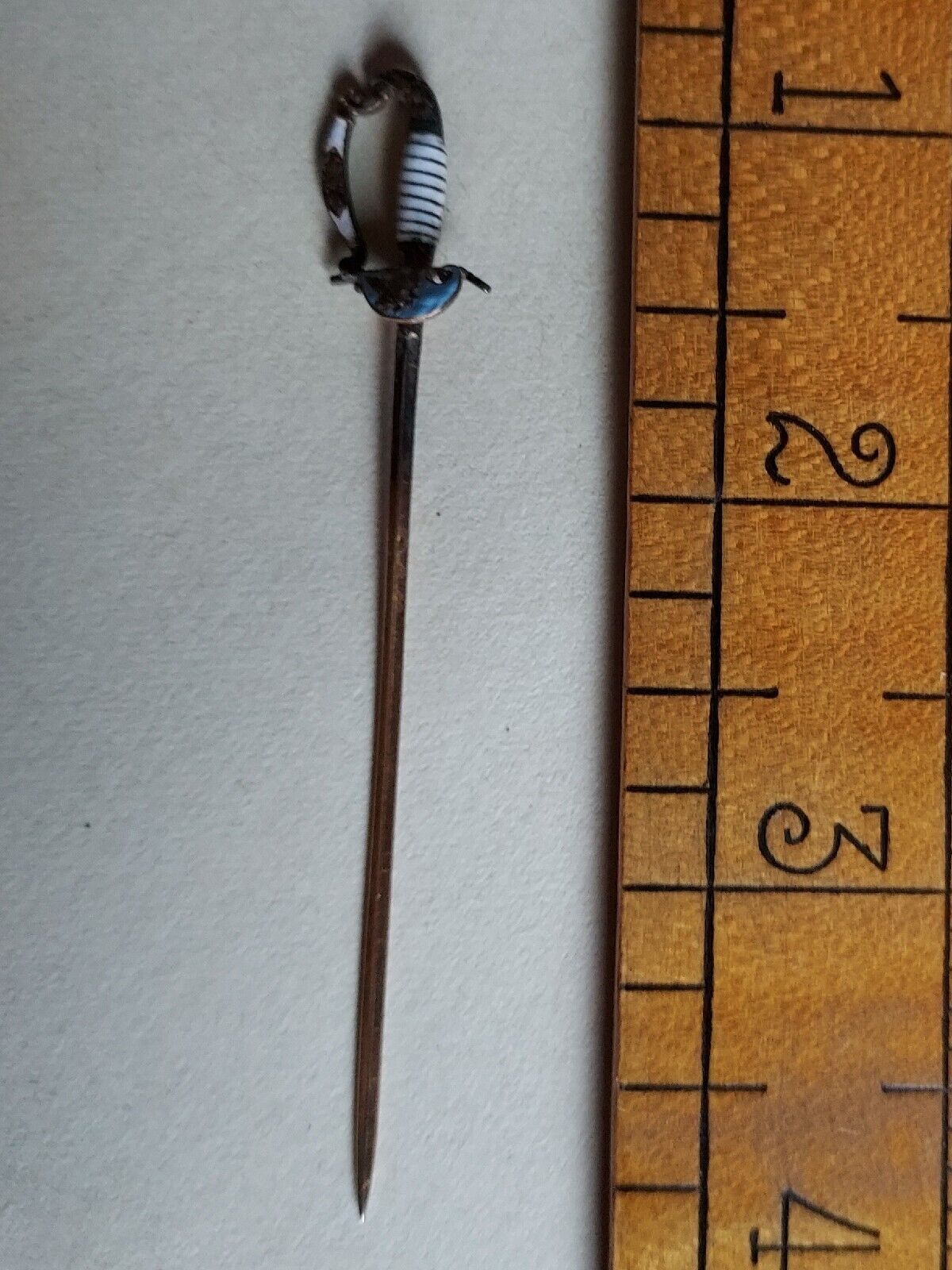 Rare And Detailed Mini Sword Has Soild Gold Blade German Made Possibly 1700s