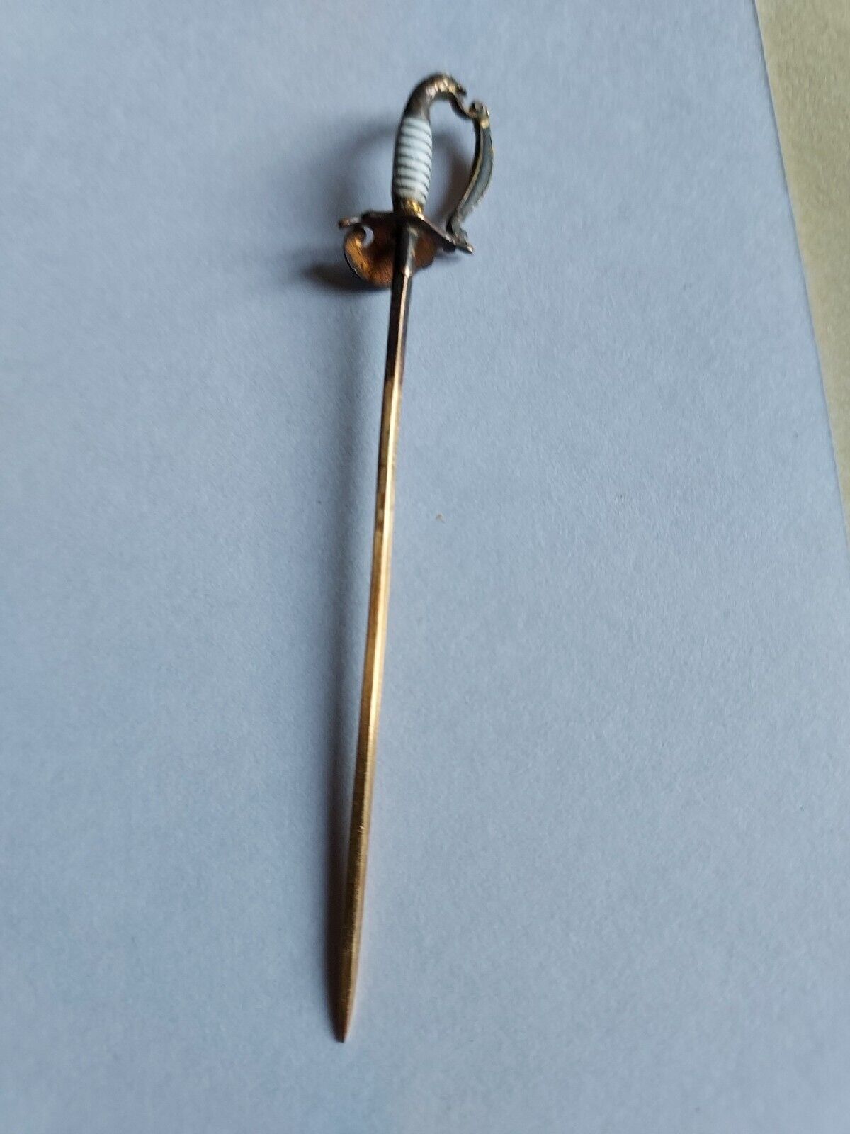 Rare And Detailed Mini Sword Has Soild Gold Blade German Made Possibly 1700s