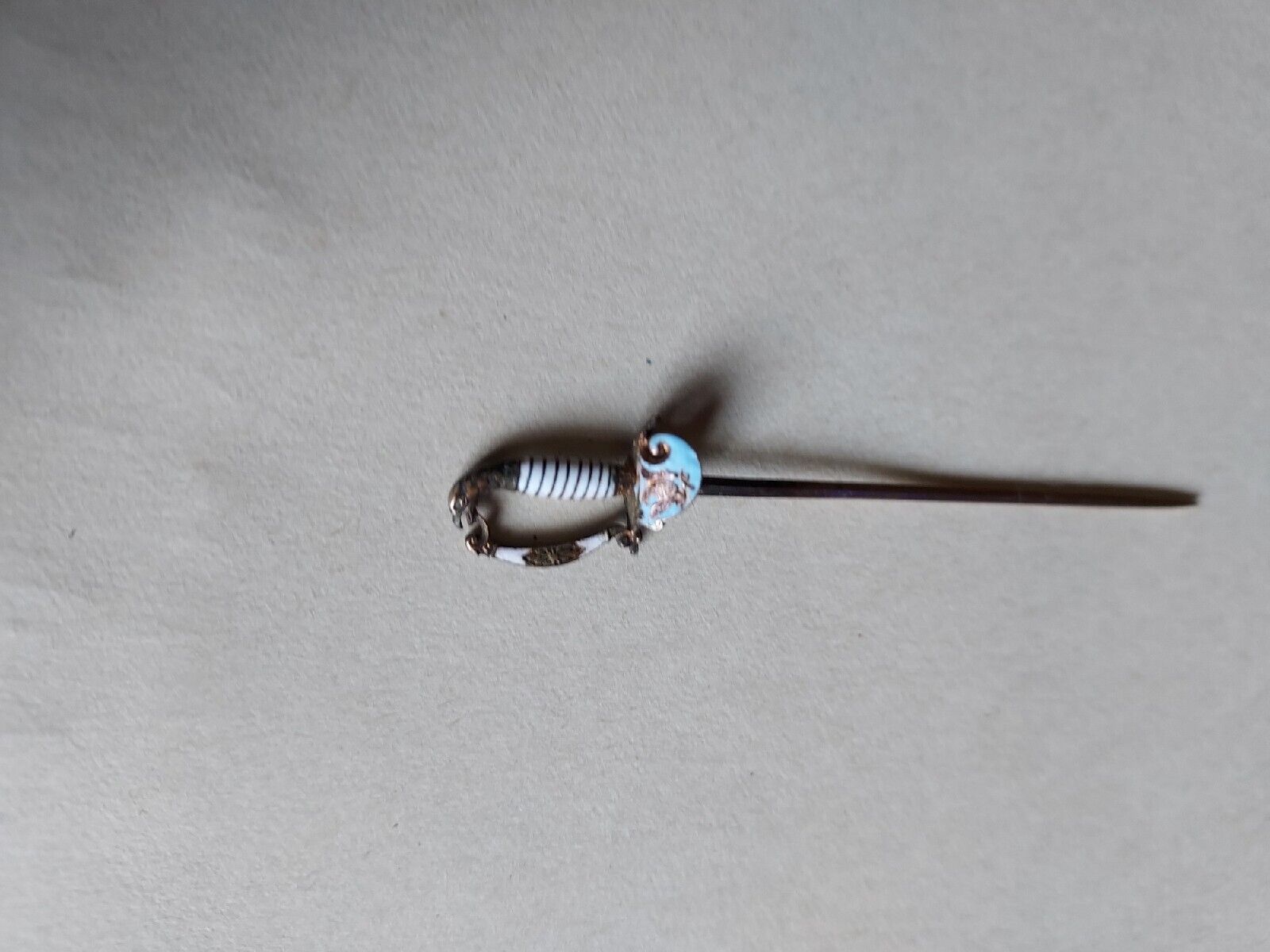 Rare And Detailed Mini Sword Has Soild Gold Blade German Made Possibly 1700s