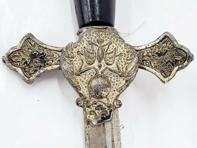 Late 1800's Antique T.C. Gleason KoC Engraved Knights Sword