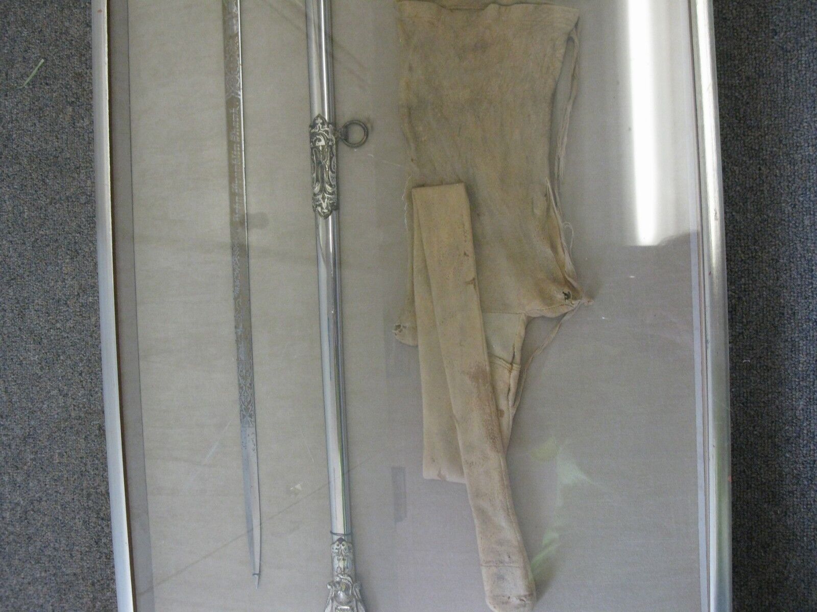 1800'S JOHN FRANKLIN SHANK SWORD AND SHEETH AND PICTURE. EXCELLENT 