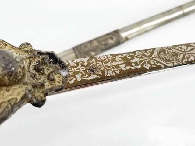 Late 1800's Antique T.C. Gleason KoC Engraved Knights Sword