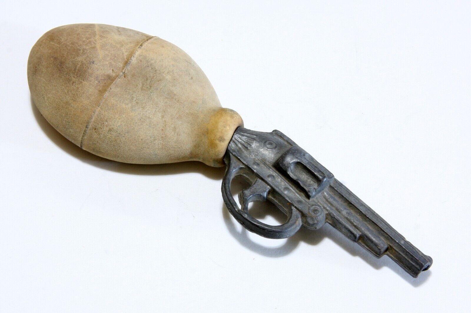 Antique Early 1900s Toy Squirt Gun Water Pistol W/ Rubber Bulb Squeeze Handle