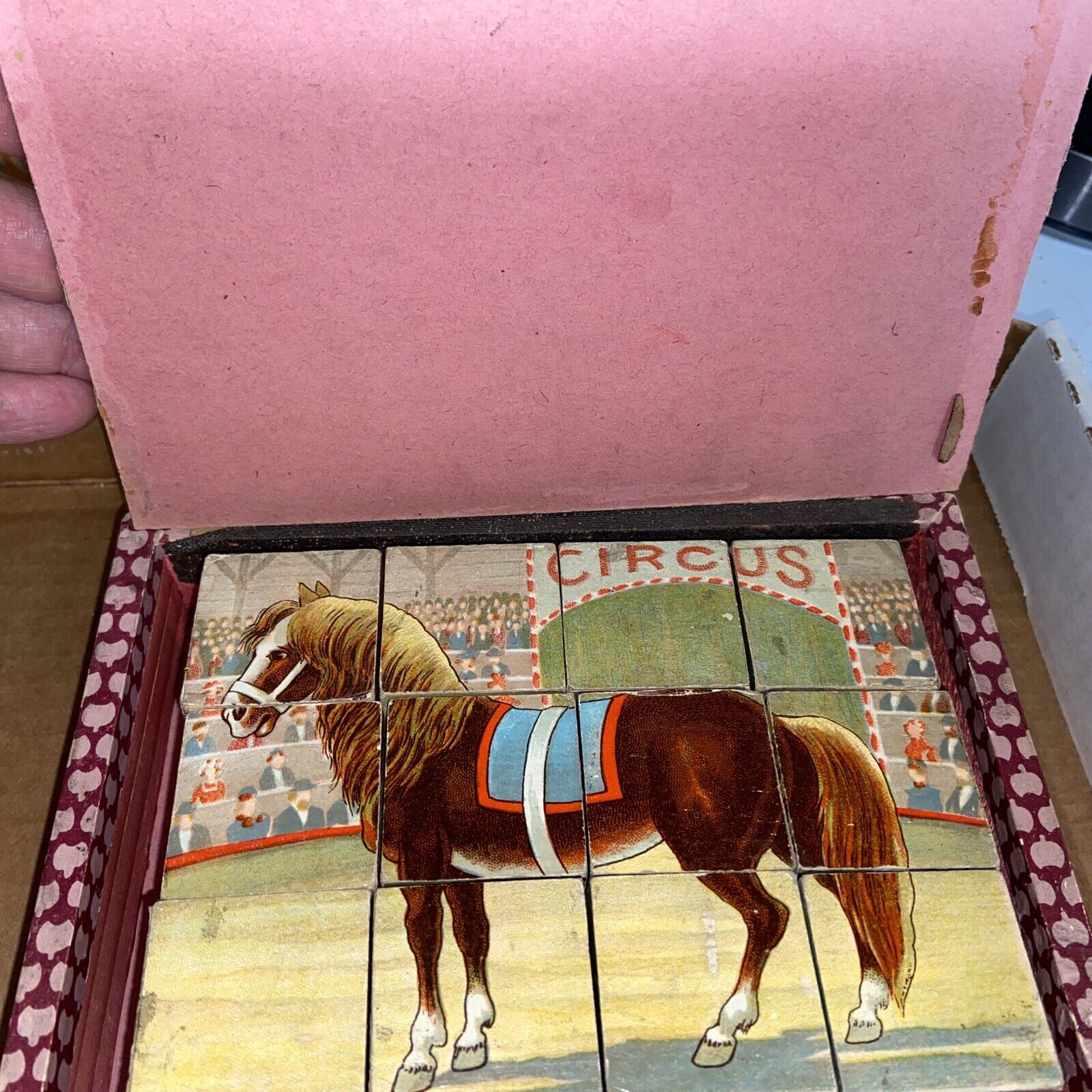 Antique Circa 1900’s child’s GERMAN Lithograph Block Puzzle