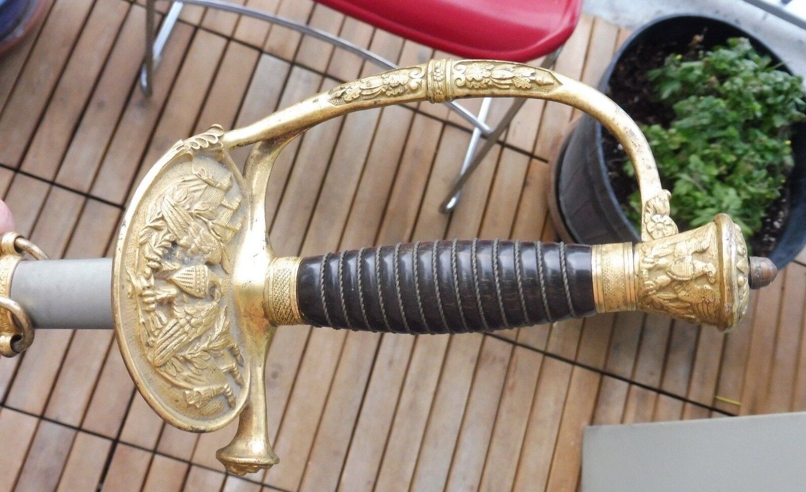 AMERICAN 19TH C  SWORD WITH SCABBARD
