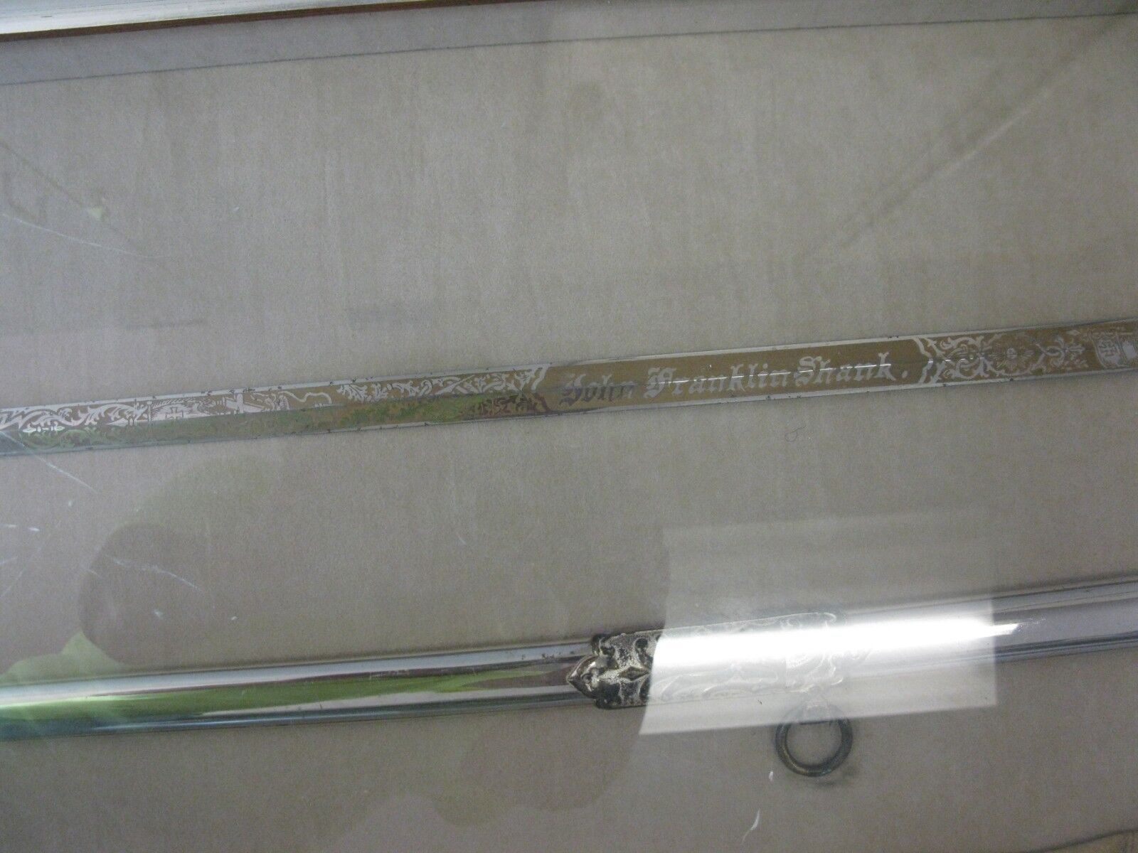 1800'S JOHN FRANKLIN SHANK SWORD AND SHEETH AND PICTURE. EXCELLENT 