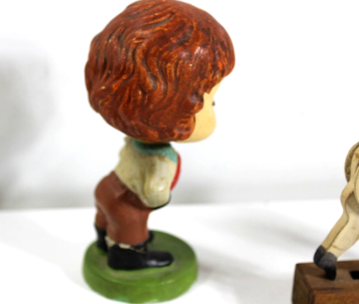 Lot of 2 Vintage Antique Toys Kiss Me Lucy and Wooden Boxer fighter 1900s toy