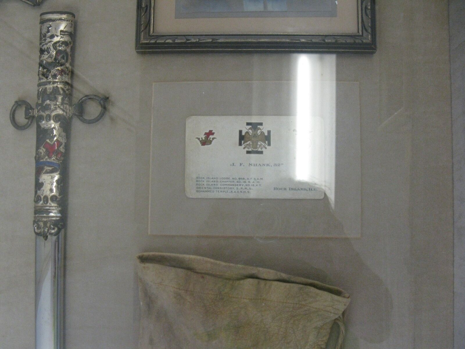 1800'S JOHN FRANKLIN SHANK SWORD AND SHEETH AND PICTURE. EXCELLENT 