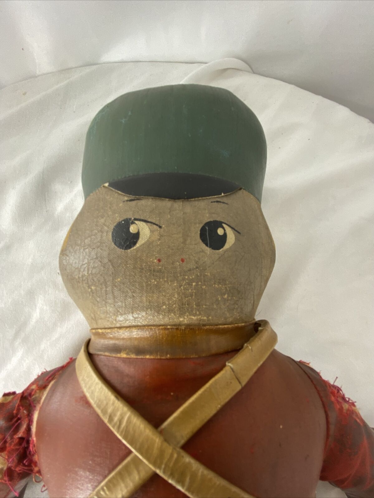 Oil Cloth Oilcloth Doll British Redcoat SoldierAntique Early1900s 