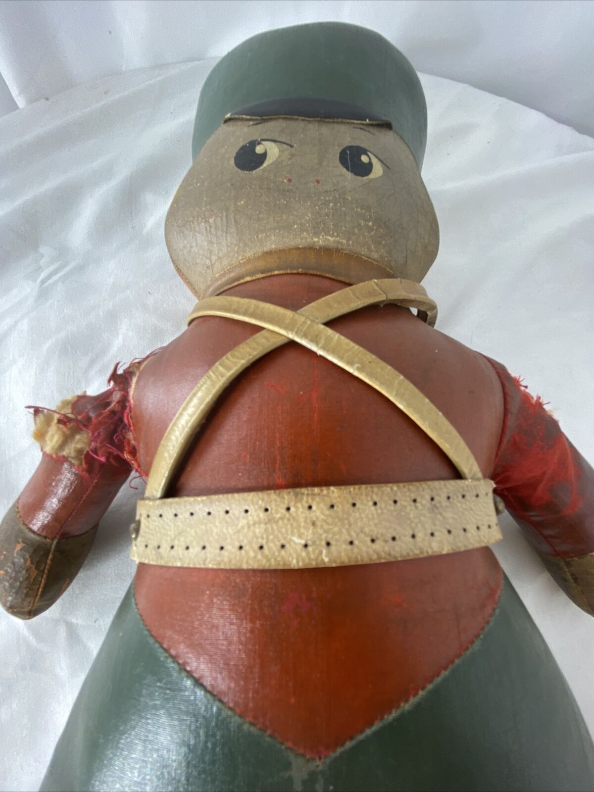 Oil Cloth Oilcloth Doll British Redcoat SoldierAntique Early1900s 