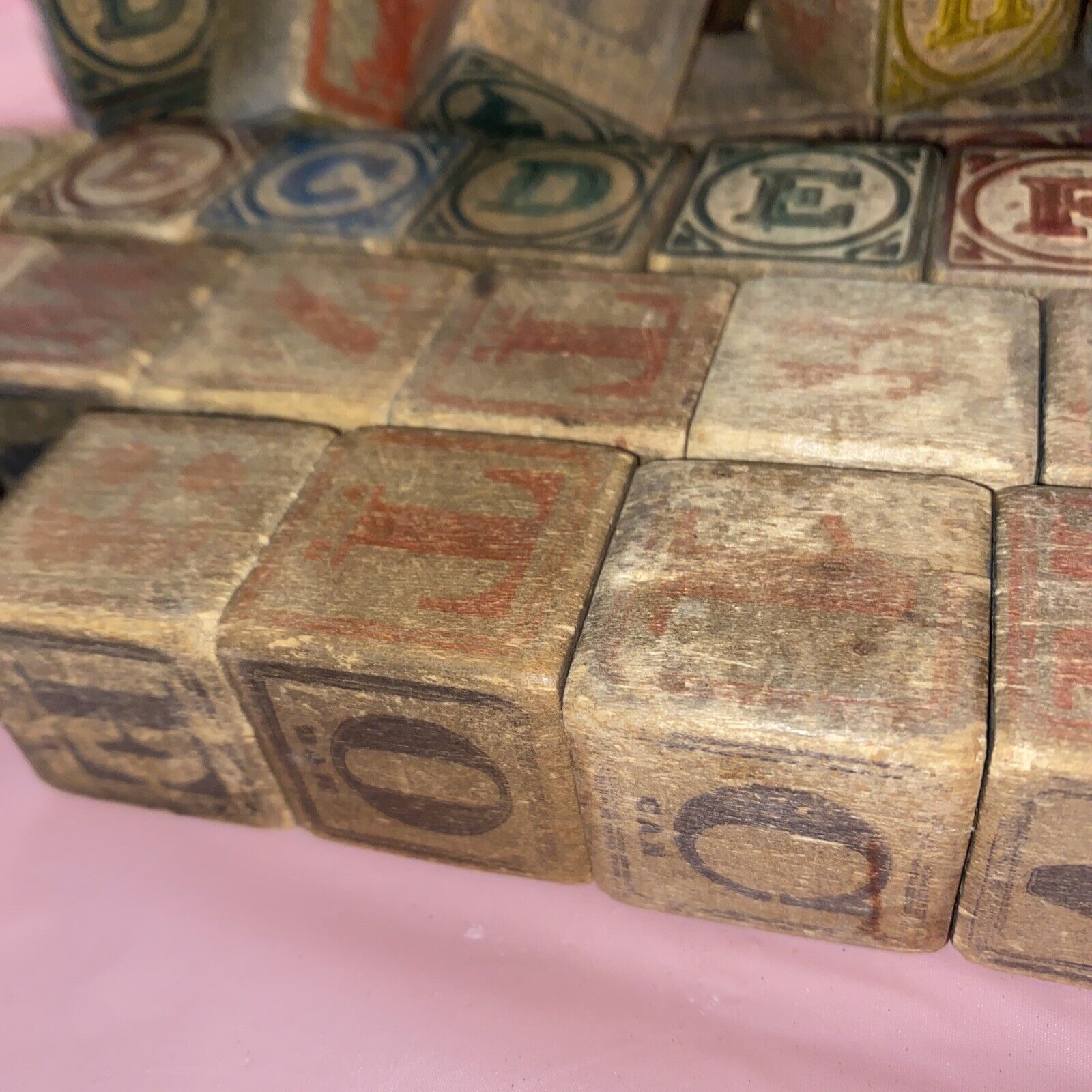 Pick Your Letters-Early 1900 Antique Wooden Alphabet  Wood Blocks, $6ea See Desc