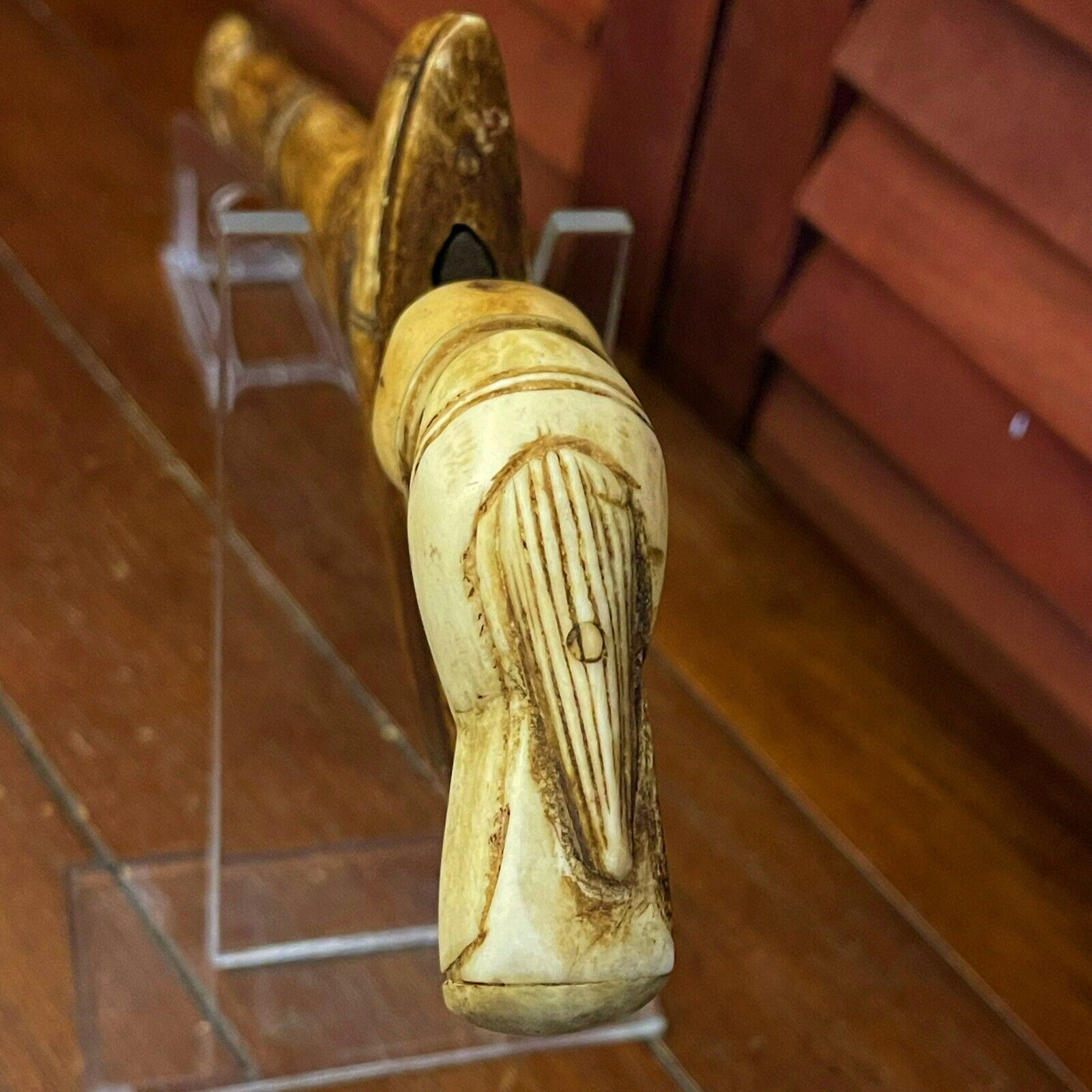 Antique Early 1800’s Indonesia Kris Keris Meteoric Dagger Blade Camel Bone, RARE