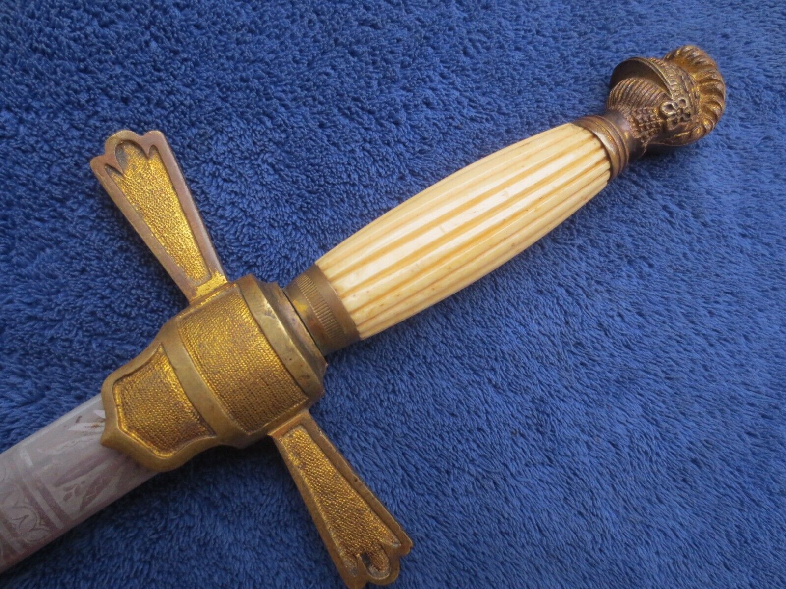 ORIGINAL 19TH CENTURY ANTIQUE US MILITIA NCO ETCHED BLADE  SWORD AND SCABBARD