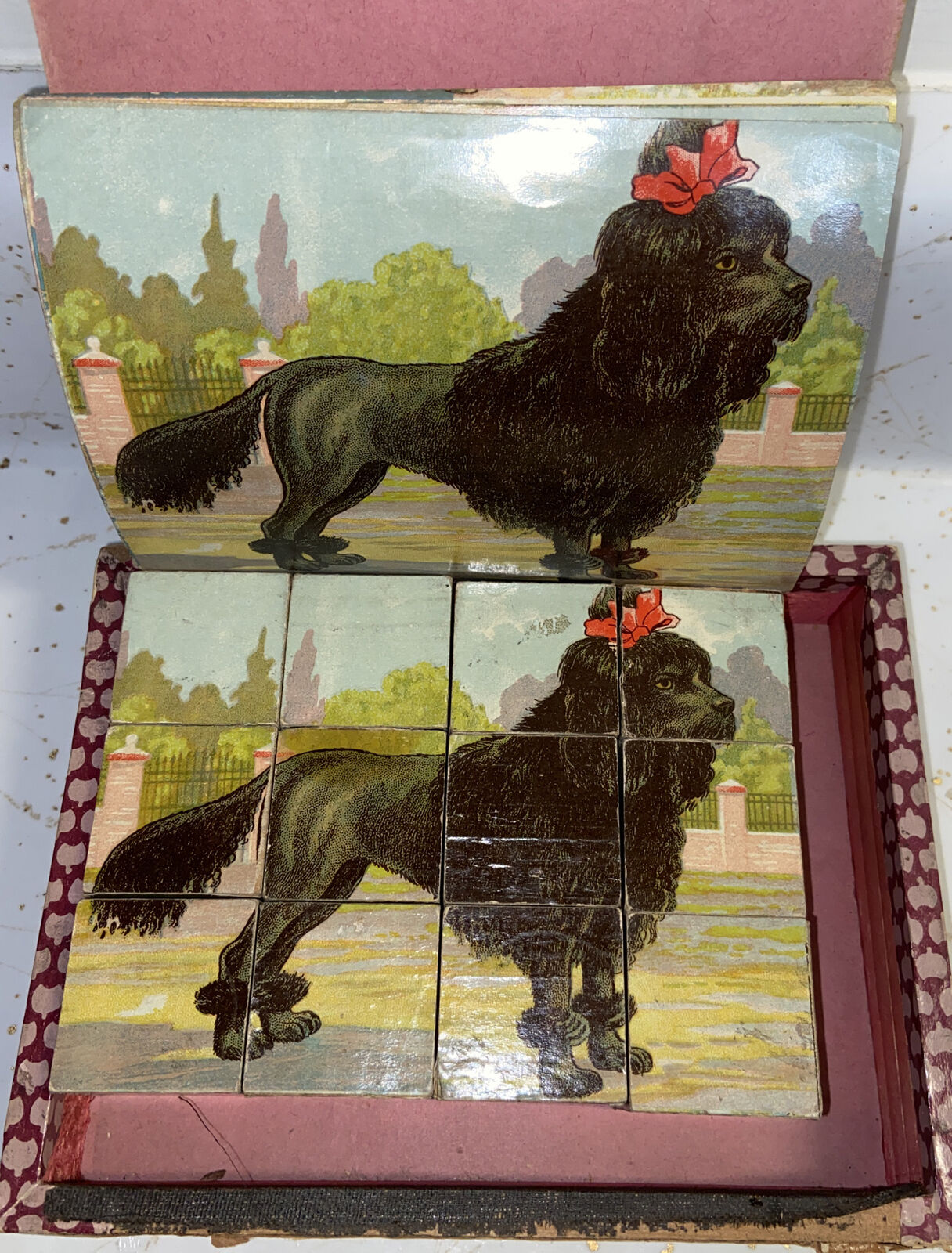 Antique Circa 1900’s child’s GERMAN Lithograph Block Puzzle