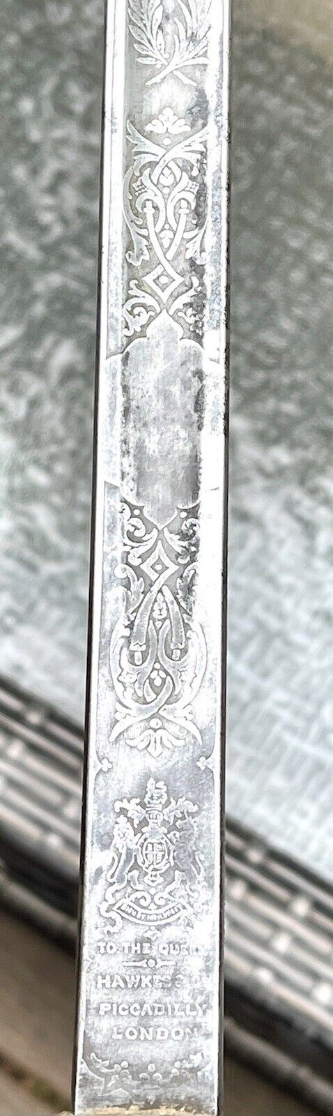 Antique Vintage Civil War Hawkes & Co London Etched Blade Sword Saber Dagger Old