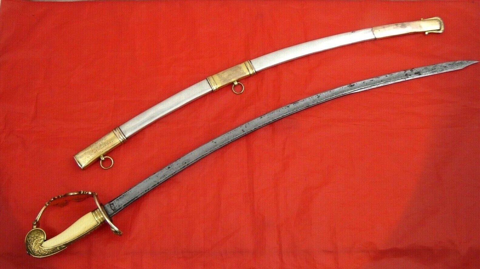 ULTRA HIGH GRADE ANTIQUE AMERICAN PRESENTATION SWORD 1852 Before Civil War Blade