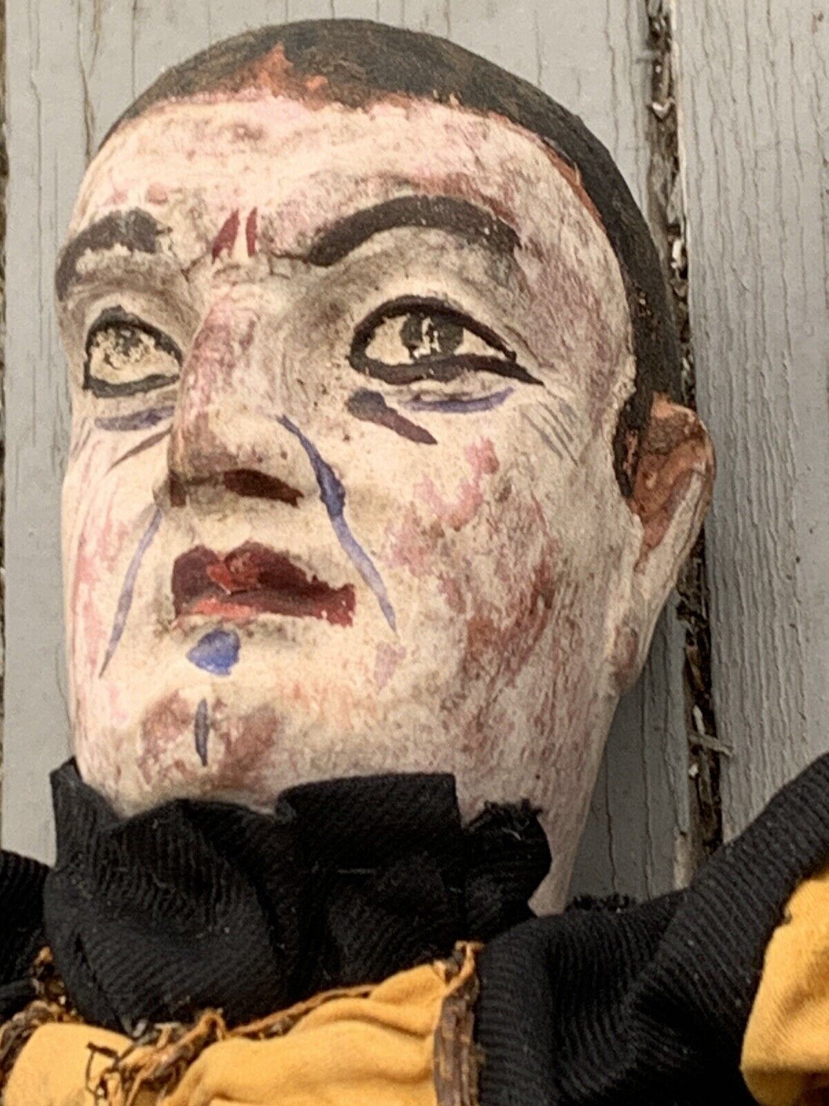 ANTIQUE HAND CARVED WOOD MARIONETTE PUPPET 19" (19F)