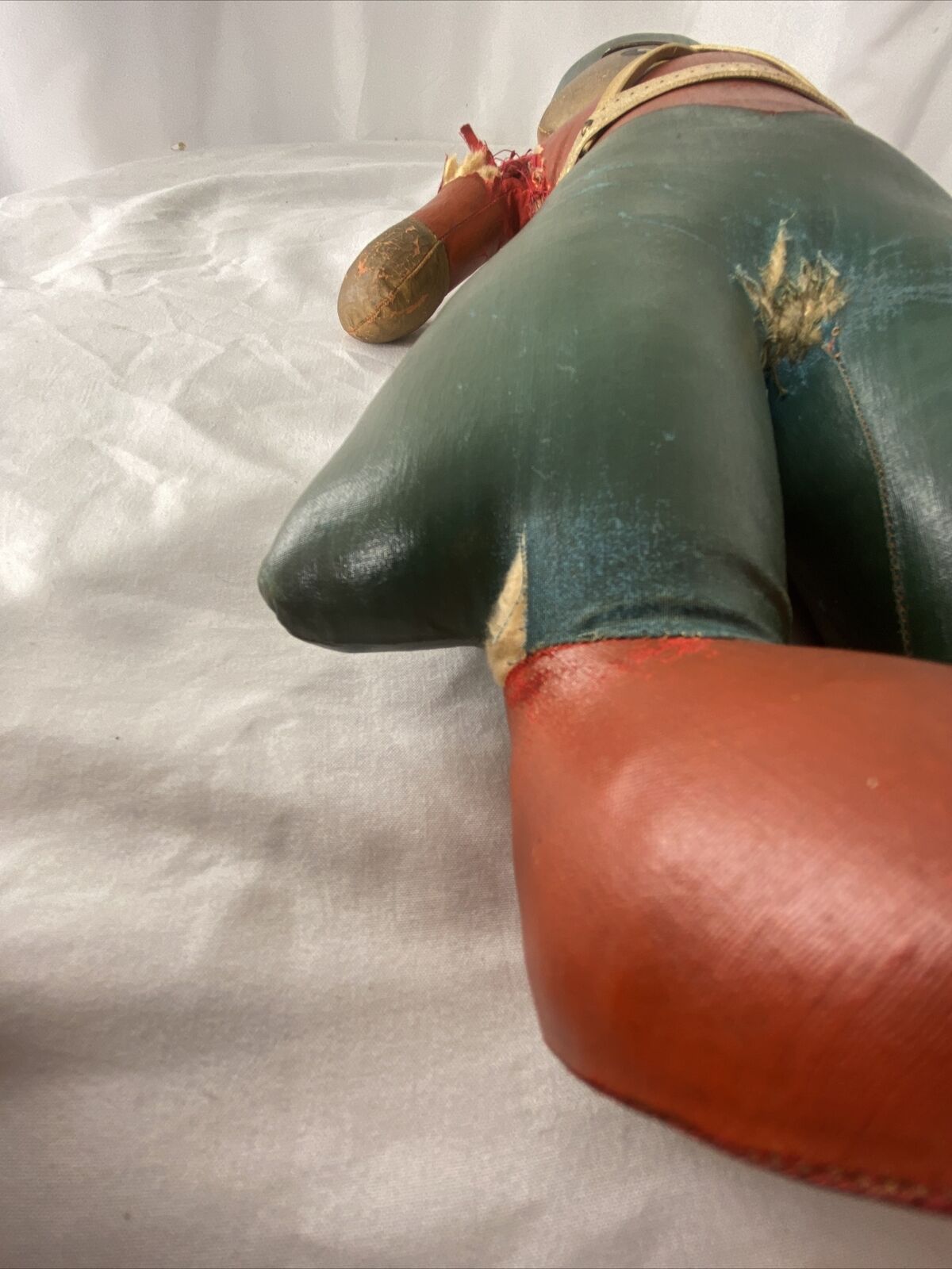 Oil Cloth Oilcloth Doll British Redcoat SoldierAntique Early1900s 