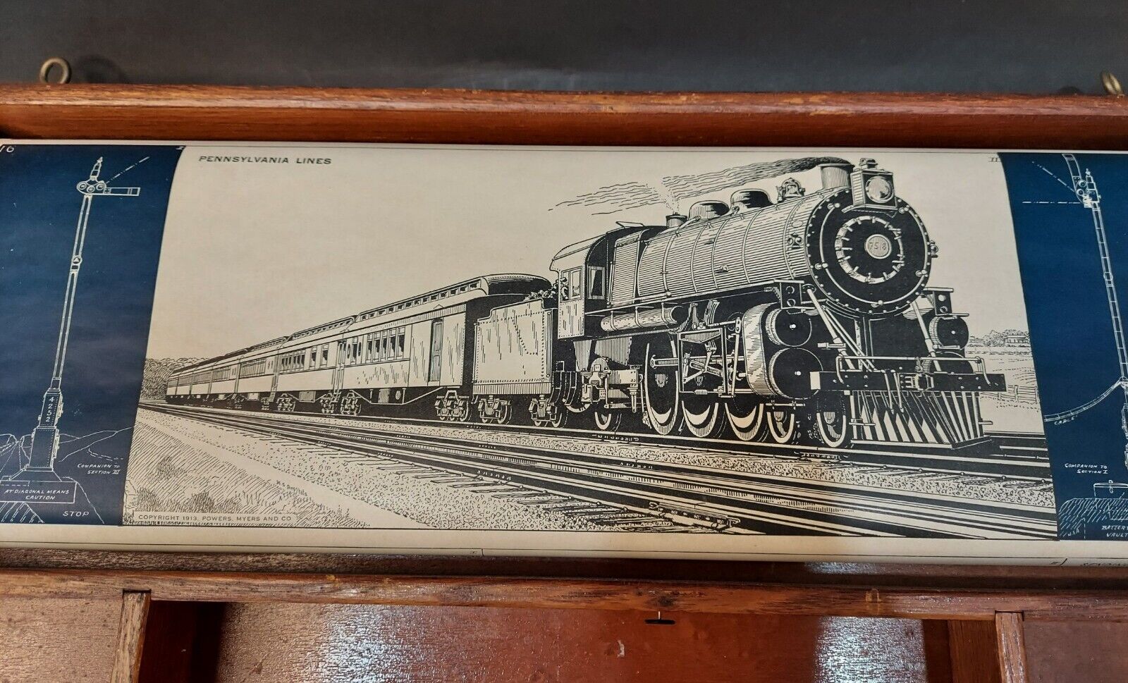 Antique Teachers Travel Desk Chalkboard Scroll Meyers And Co. 1900's