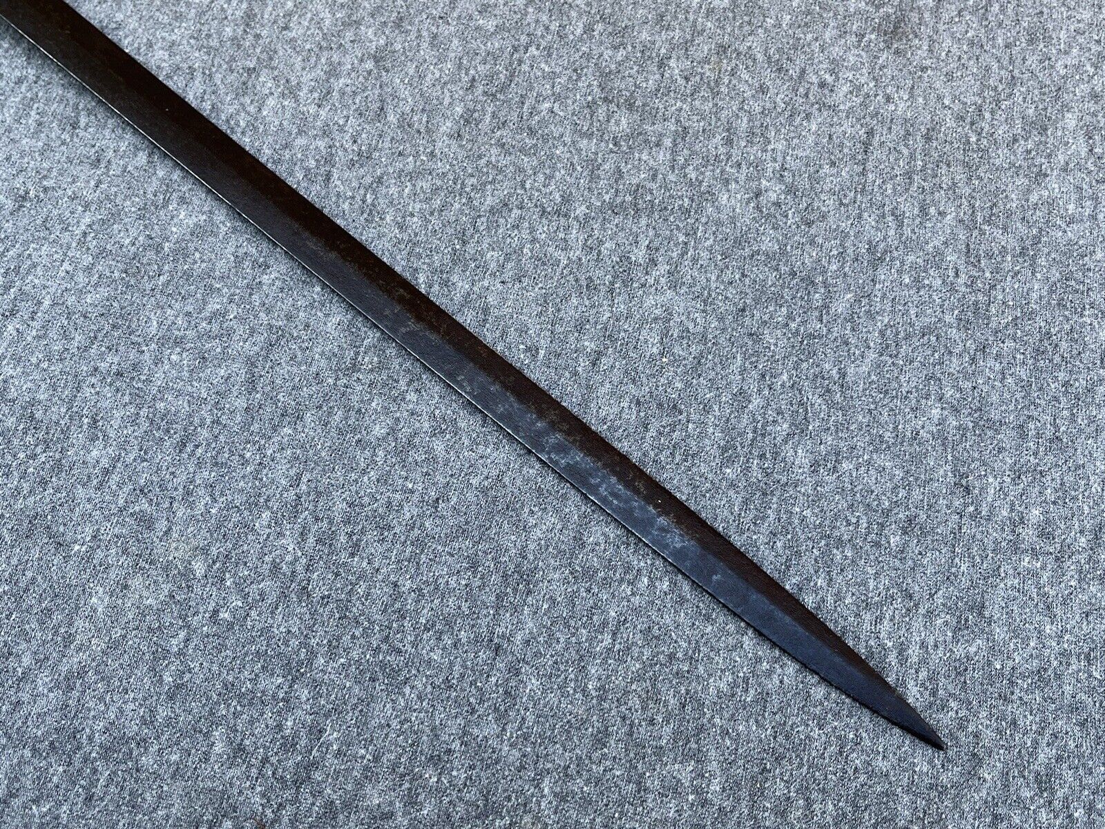 Circa 1800s Knight Head Pommel Militia Sword w/ Metal Scabbard