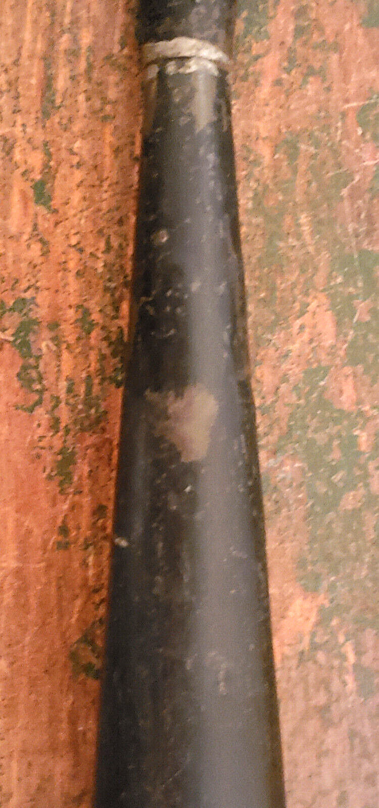 ANTIQUE 19th C 1900s SOLDERED Tin PARADE HORN Child's Toy DARK PATINA