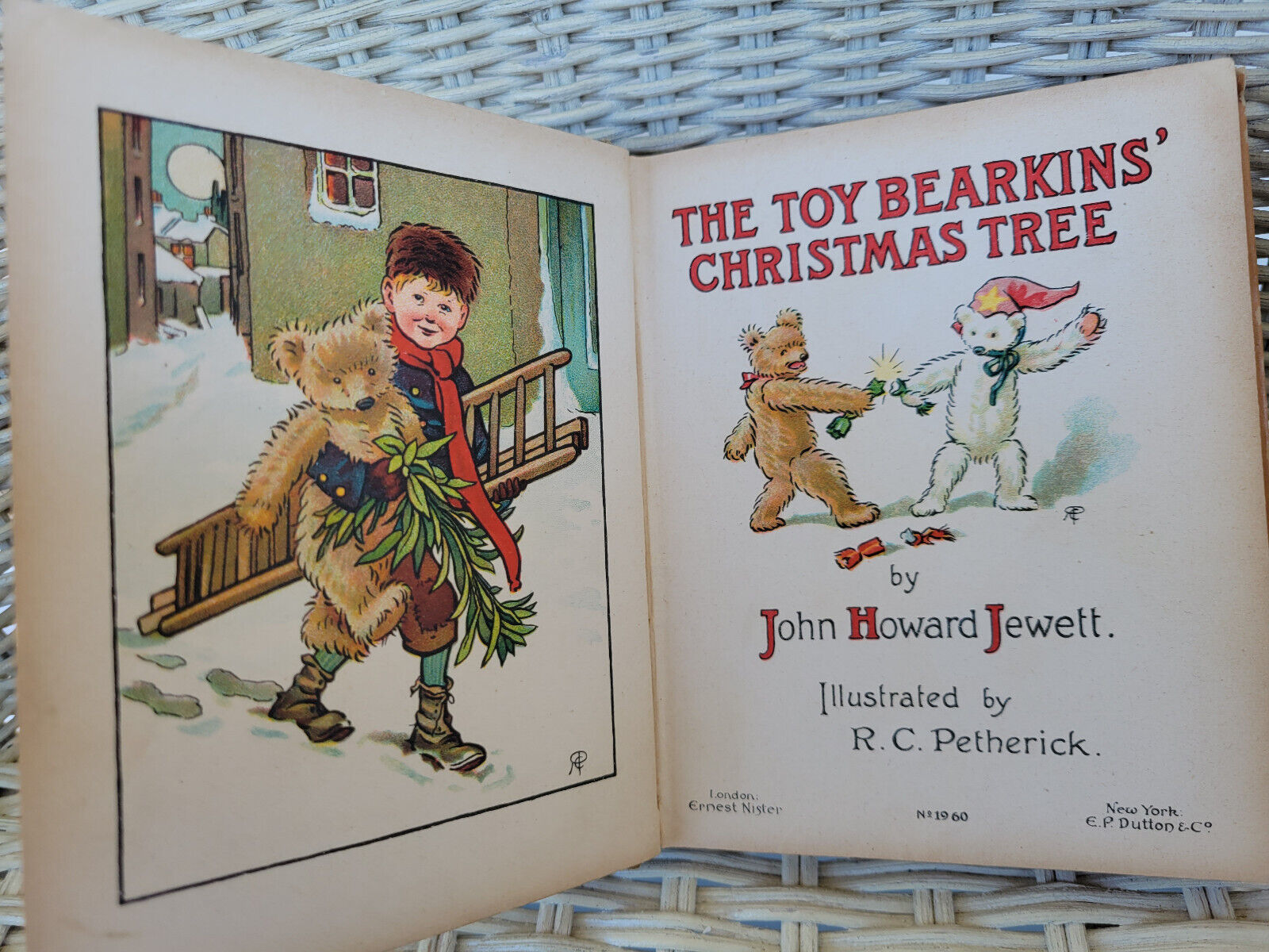 Antique Book The Toy Bearkins Christmas Tree By John Howard Jewett Early 1900’s